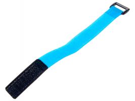 Ремешок (30см) для фиксации аккумулятора на липучке (голубой) фото