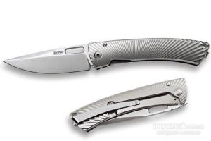 Нож LionSteel TiSpine лезвие 85 мм (серый глянцевый) фото