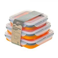 Tramp набор из 3 х силиконовых контейнеров (силикон, оранжевый) фото