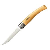 Нож филейный Opinel №8, нержавеющая сталь, рукоять из дерева бука фото