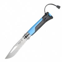 Нож Opinel №8 Outdoor, синий, блистер фото