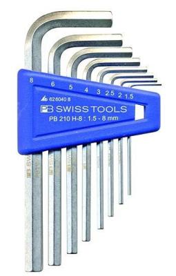 Профессиональный набор ключей-шестигранников Recknagel Swiss Tools 1.5-8 мм фото 1