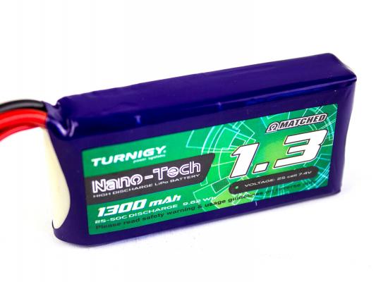 Аккумулятор Turnigy nano-tech 1300mAh 2S 25C фото 2