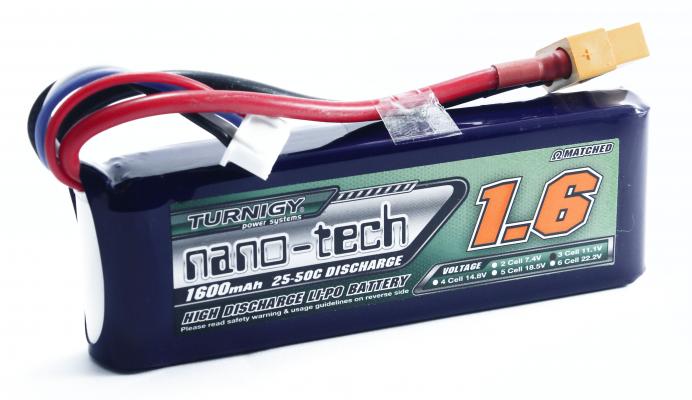 Аккумулятор Turnigy nano-tech 1600mAh 3S 25C фото 1
