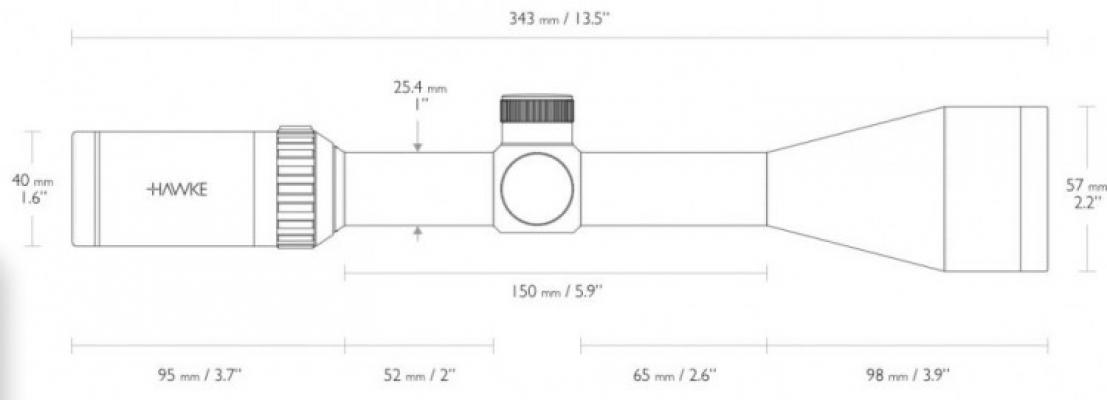 Оптический прицел Hawke Vantage IR 3-9x50 Mil-Dot с подсветкой фото 4