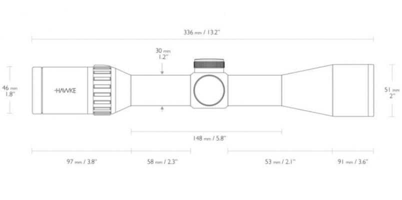 Оптический прицел Hawke Endurance 30 WA 1.5-6×44 IR L4A Dot фото 4