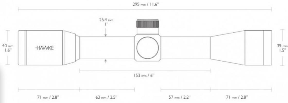 Оптический прицел Hawke Vantage 4x32 Mil-Dot фото 4