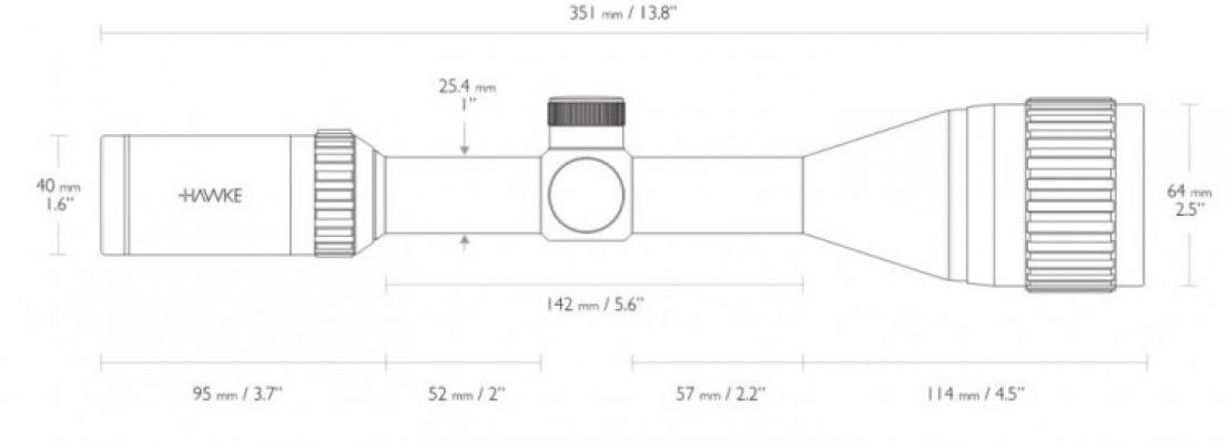 Оптический прицел Hawke Vantage 3-9x50 AO Mil-Dot фото 3