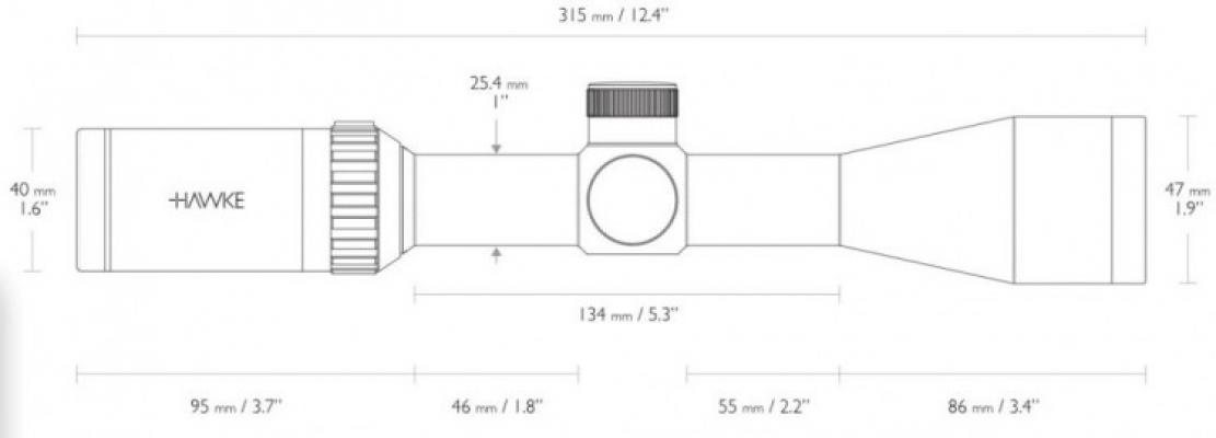 Оптический прицел Hawke Vantage IR 3-9x40 Mil-Dot с подсветкой фото 3