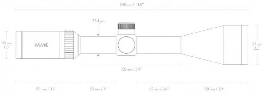 Оптический прицел Hawke Vantage 3-9x50 Mil-Dot фото 4