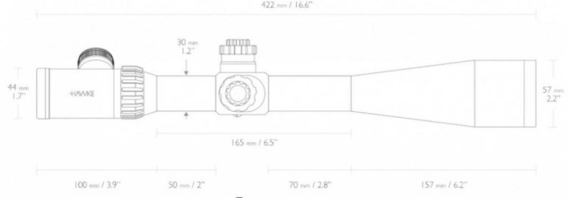 Оптический прицел Hawke Airmax AX30 Compact 4-16x44 SF AMX IR Glass фото 4