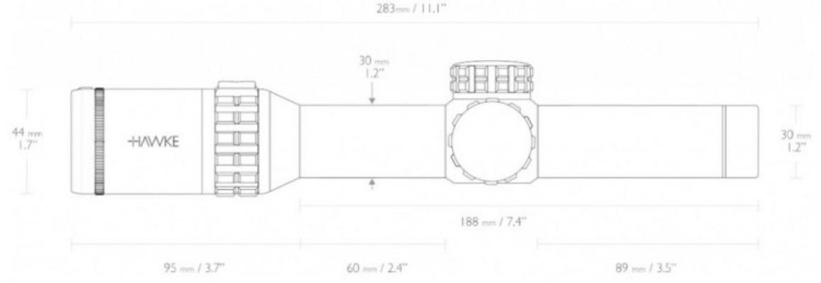 Оптический прицел Hawke Frontier 30 1-6x24 IR Circle Dot фото 4