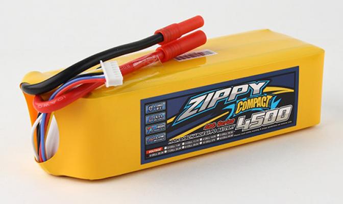 Аккумулятор ZIPPY Compact 4500mAh 6S 40C фото 1