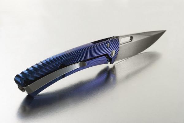 Нож LionSteel TiSpine лезвие 85 мм (синий) фото 2