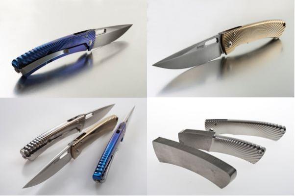 Нож LionSteel TiSpine лезвие 85 мм (синий) фото 3