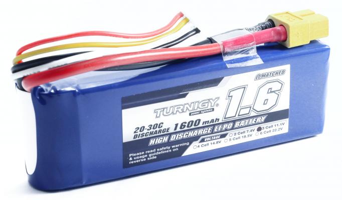 Аккумулятор Turnigy 1600mAh 3S 20C фото 1