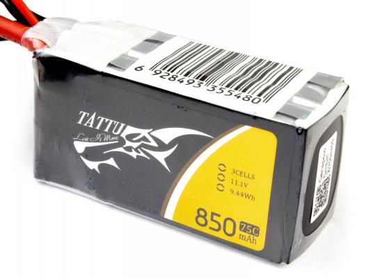 Аккумулятор Gens Ace TATTU 850mAh 3S 75C (XT60) фото 2