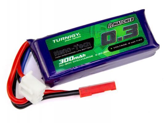 Аккумулятор Turnigy nano-tech 300mAh 2S 70C фото 1