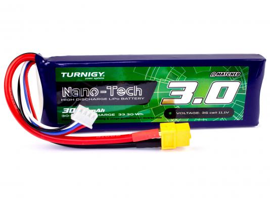 Аккумулятор Turnigy nano-tech 3000mAh 3S 30C фото 1