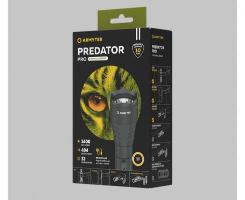 Тактический фонарь Armytek Predator Pro Magnet USB XHP35.2 HI Холодный (White), 1500 лм фото 4