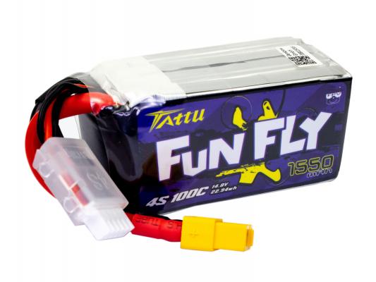 Аккумулятор TATTU FunFly 1550mAh 4S 100C фото 1