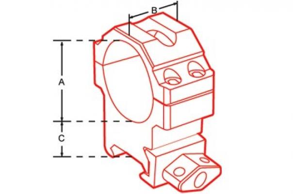 Кольца Leapers быстросъемные 30 мм на Weaver, с винтовым зажимом (средние), bh=15mm фото 2