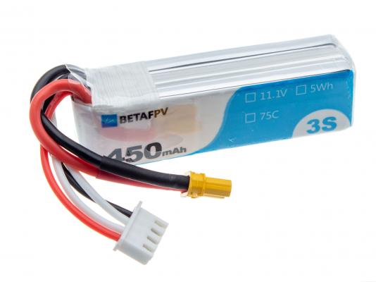 Аккумулятор BetaFPV XT30 450mAh 3S 75C фото 1