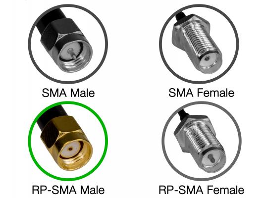 Переходник с RP-SMA (Male) на RP-SMA (Female) фото 2