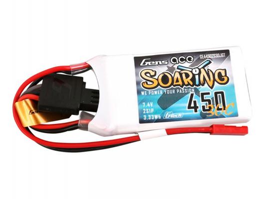 Аккумулятор Gens Ace Soaring 450mAh 2S 30C (G-Tech) фото 1