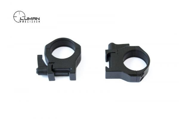 Быстросъемные кольца Luman Precision на Weaver 30 мм (низкие) фото 1