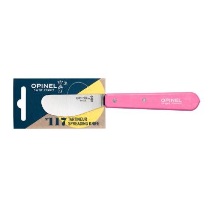 Нож для масла Opinel №117, деревянная рукоять, блистер, нержавеющая сталь, розовый, 002039 фото 2