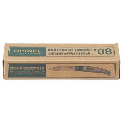 Нож Opinel №8 садовый, нержавеющая сталь, коробка фото 3