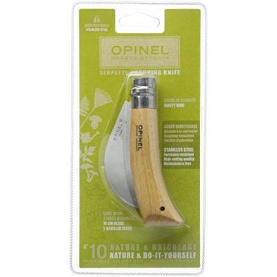 Нож садовый Opinel №10, нержавеющая сталь, с изогнутым лезвием, блистер, 000657 фото 2