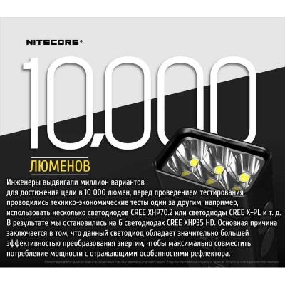 Фонарь Nitecore TM10K фото 4