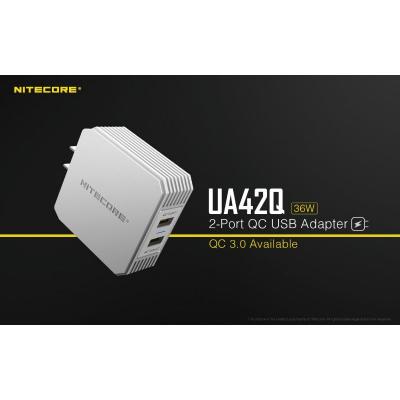 Адаптер USB Nitecore UA42Q 2-портовый фото 4
