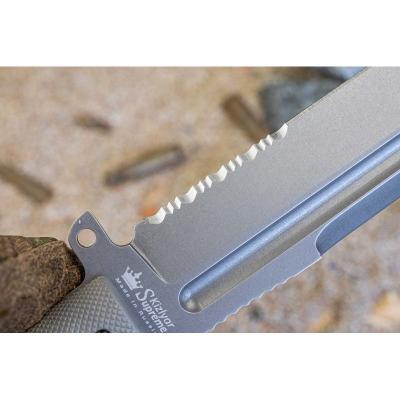 Нож выживания Survivalist Z D2 TacWash Serrated Grey фото 4