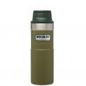 Термокружка Stanley Classic Trigger Action One Hand 0,47L оливковый фото навигации 1
